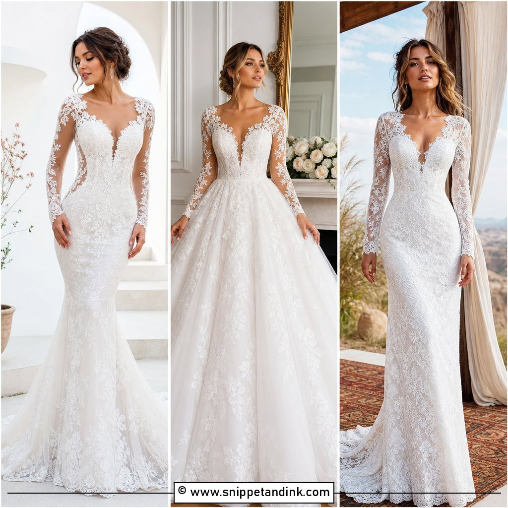 30 Long Sleeve Lace Wedding Dress Ideas for Chic Brides