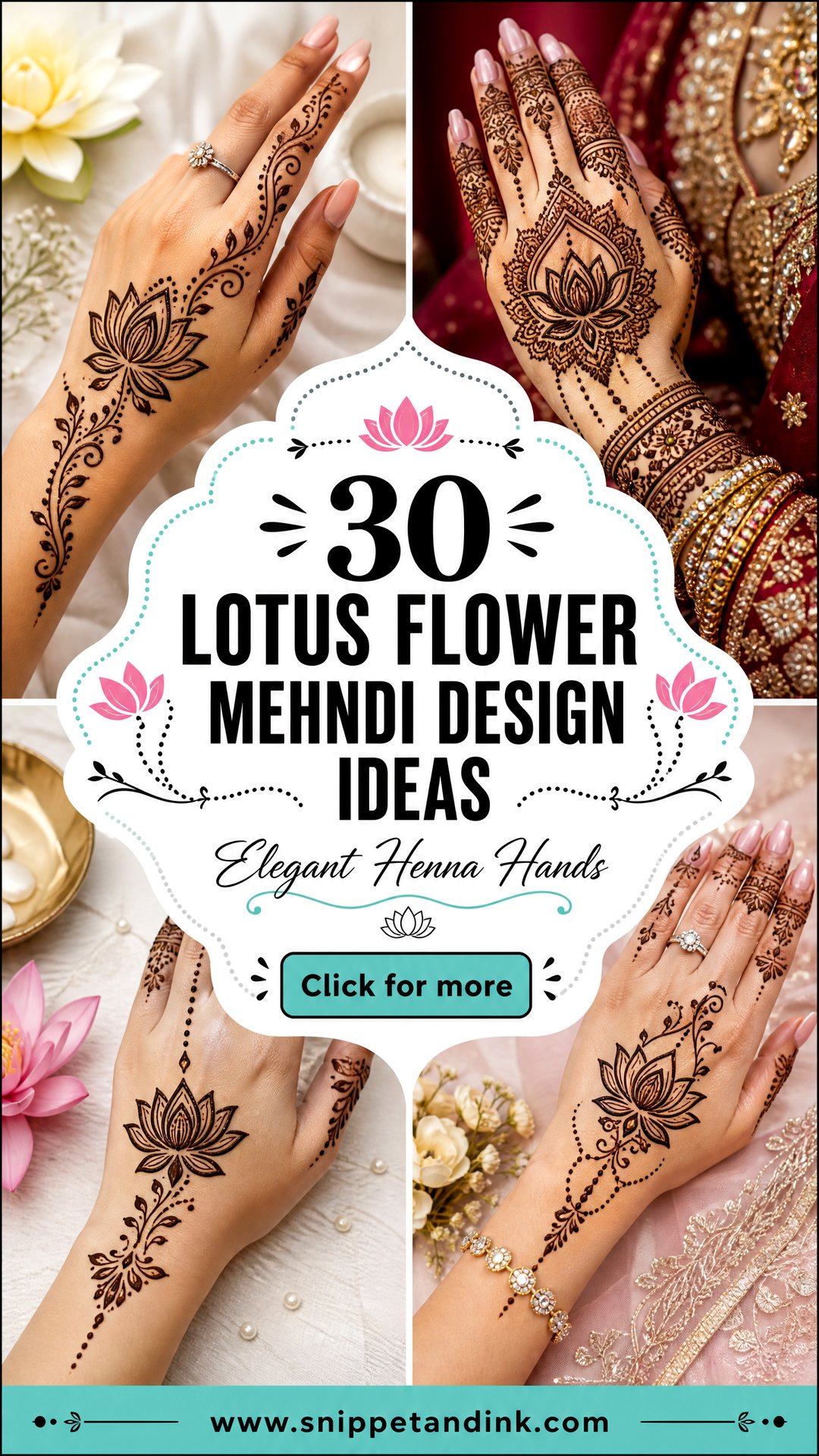 30 Lotus Flower Mehndi Design Ideas for Elegant Hands Today - 30 Lotus Flower Mehndi Design Ideas for Elegant Hands Today