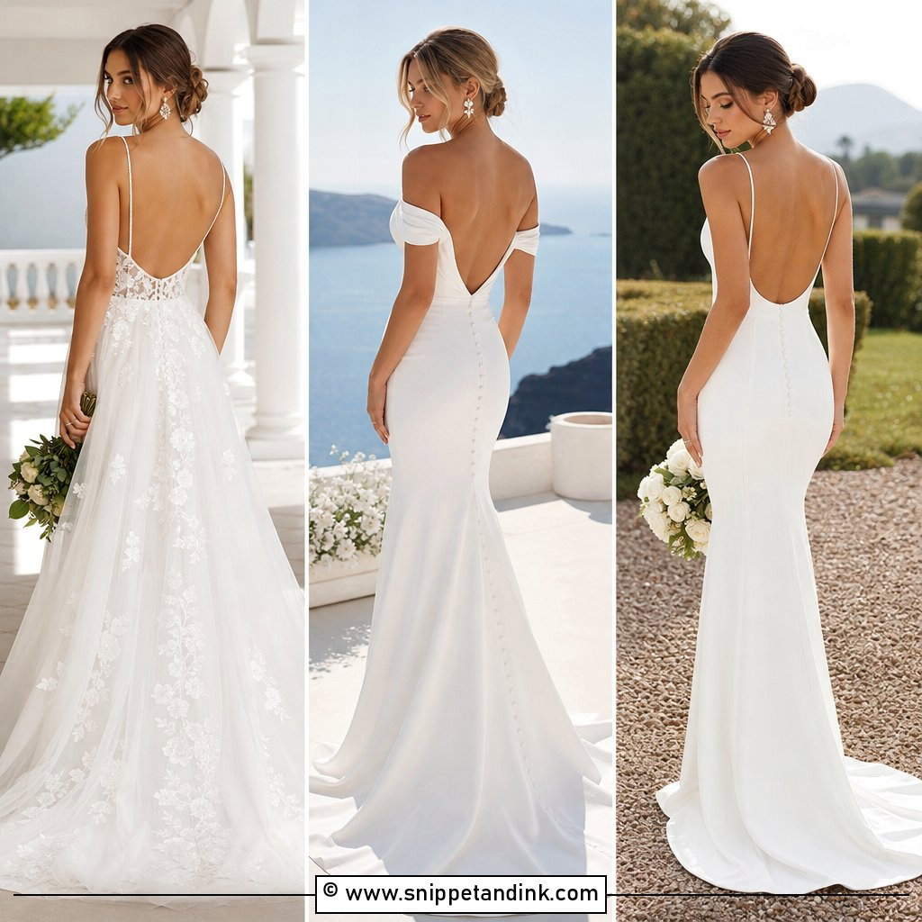 30 Low Back Wedding Dress Ideas for Modern Romantic Brides