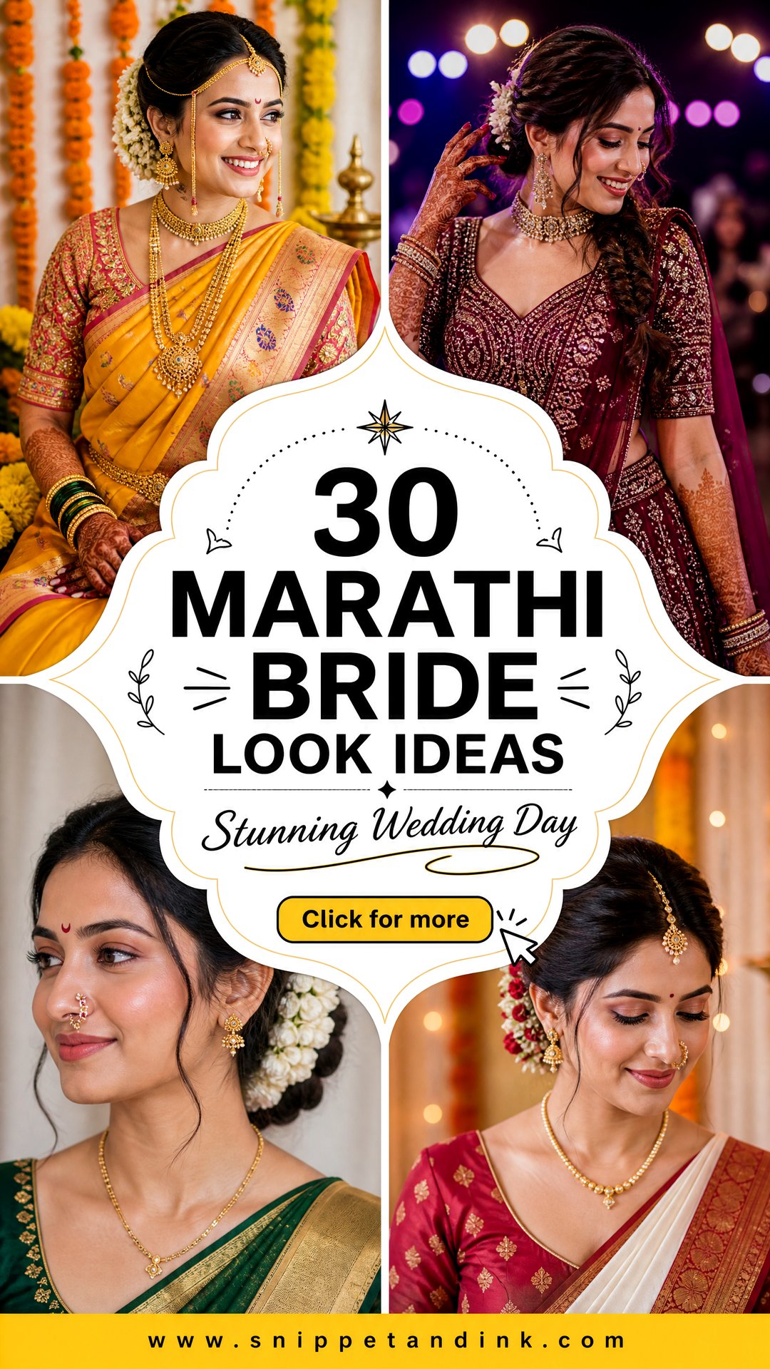 30 Marathi Bride Look Ideas for a Stunning Wedding Day - 30 Marathi Bride Look Ideas for a Stunning Wedding Day