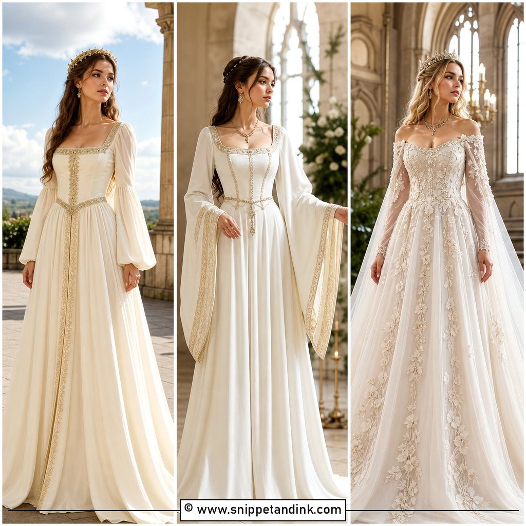 30 Medieval Wedding Dress Ideas for Romantic Vintage Brides