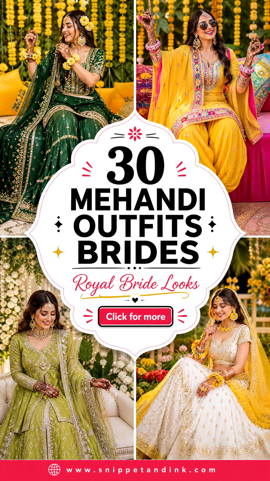 30 Mehandi Outfits Brides Royal Looks for the Big Day - 30 Mehandi Outfits Brides: Royal Looks for the Big Day