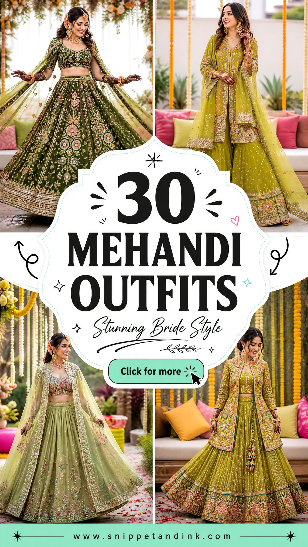 30 Mehandi Outfits Brides Will Love for Stunning Style - 30 Mehandi Outfits Brides Will Love for Stunning Style