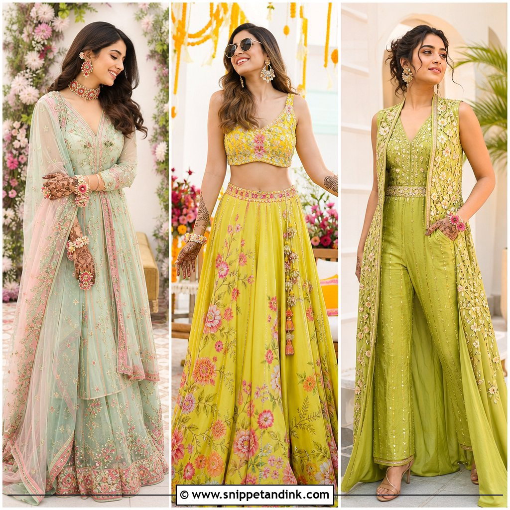 30 Mehendi Dress Brides Ideas