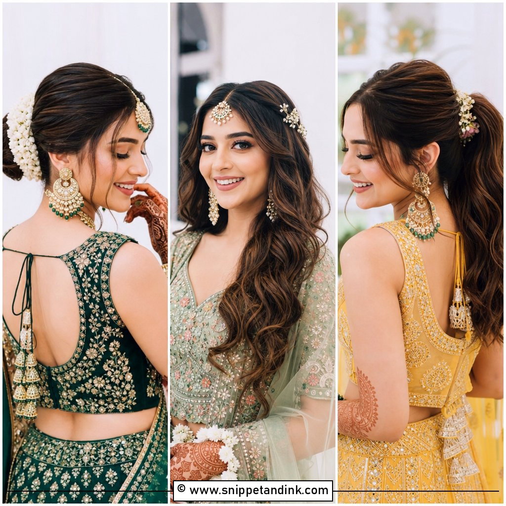 30 Mehendi Hairstyles Brides Can Wear for Regal Style Today