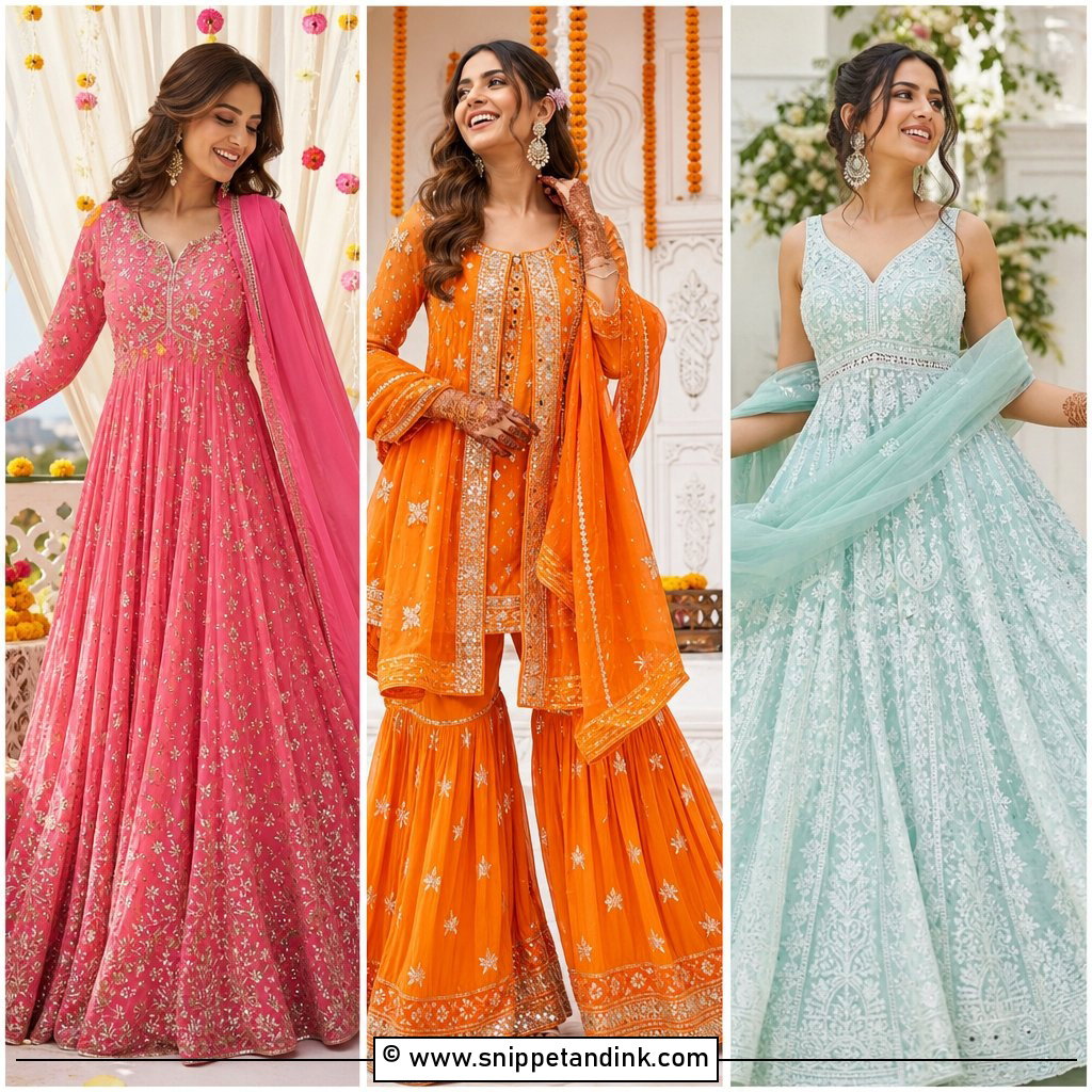 30 Mehendi Outfits Sisters Will Love for Festive Style