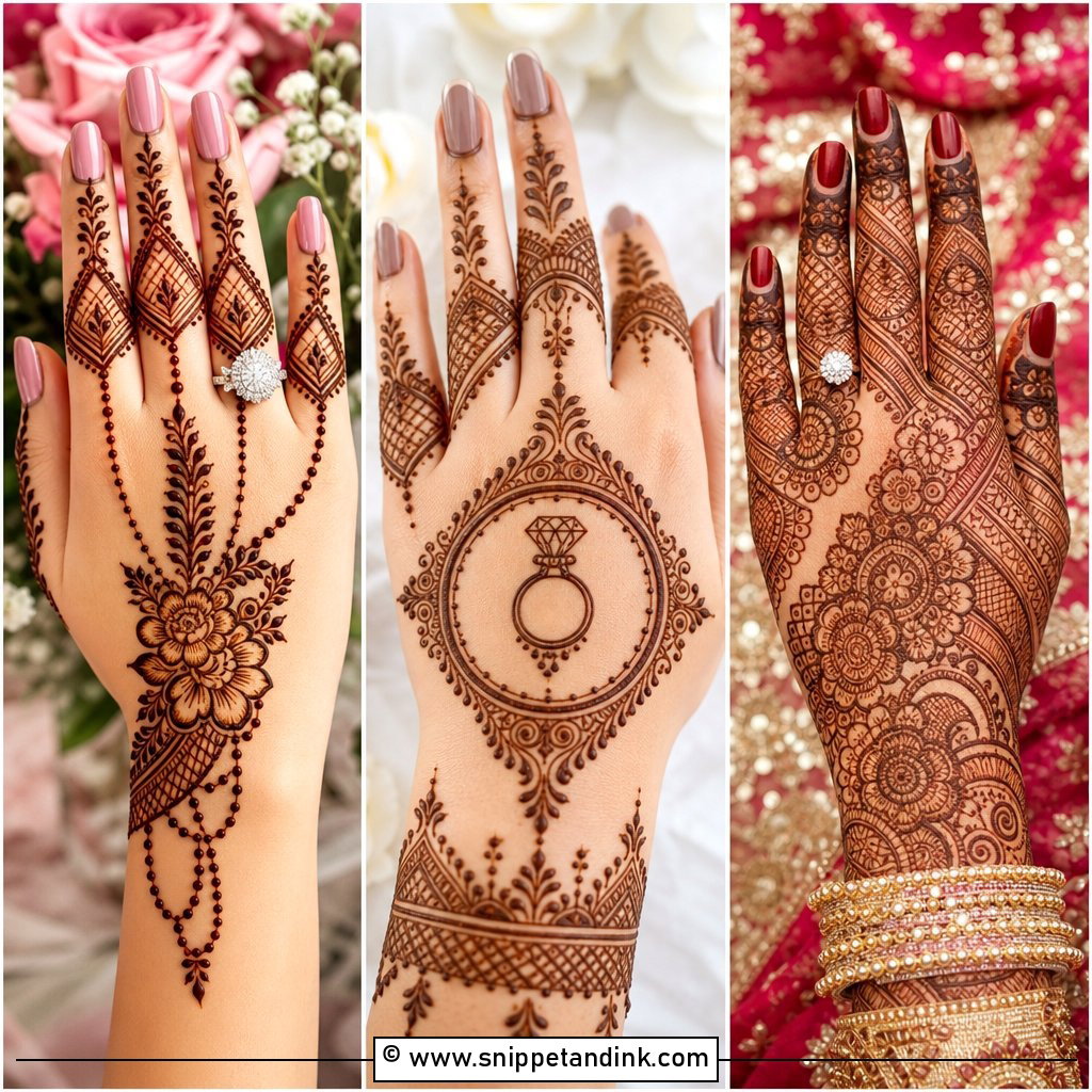 30 Mehndi Designs for Engagement Brides Elegant Picks
