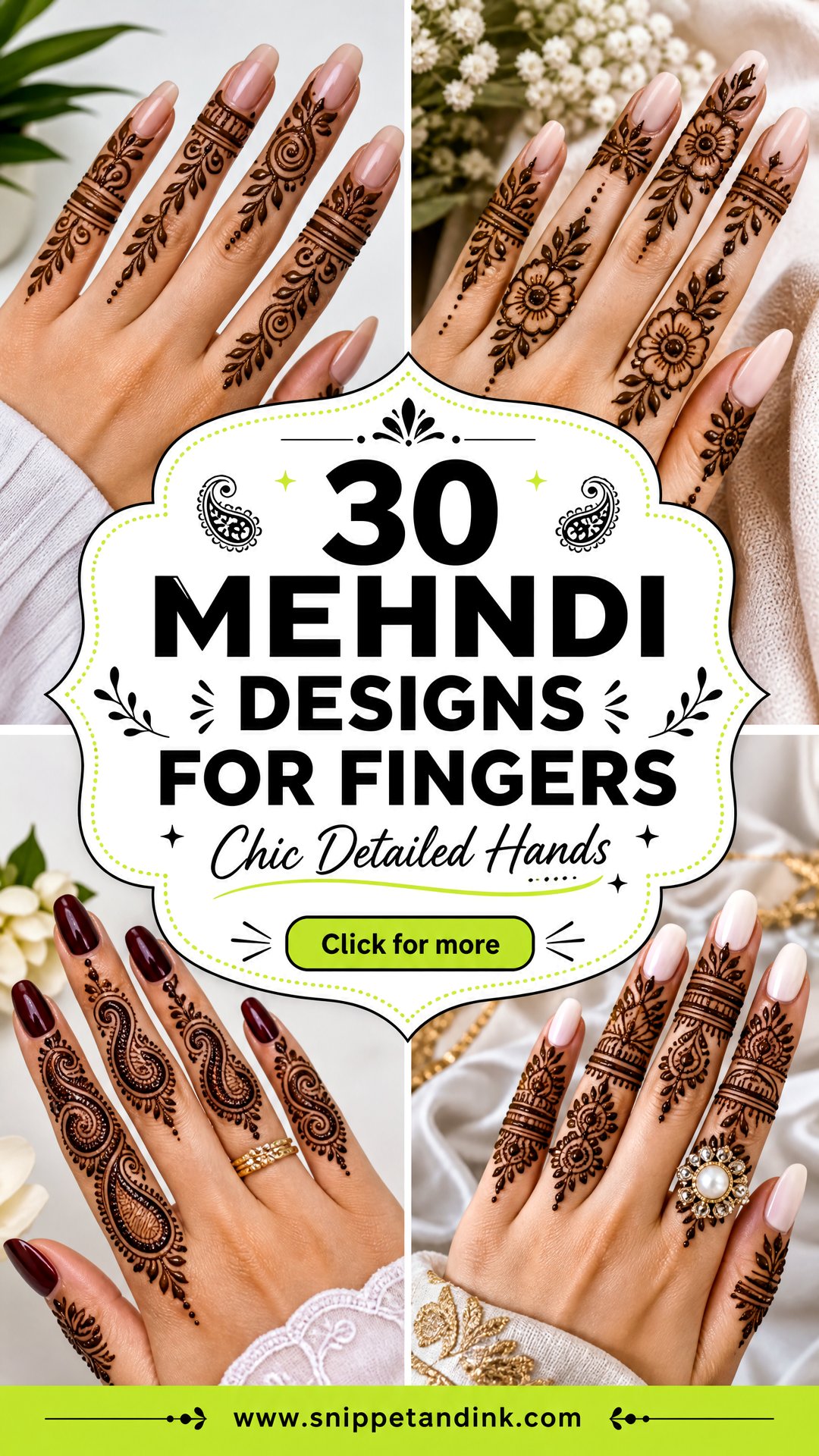 30 Mehndi Designs for Fingers for Chic Detailed Hands - 30 Mehndi Designs for Fingers for Chic, Detailed Hands