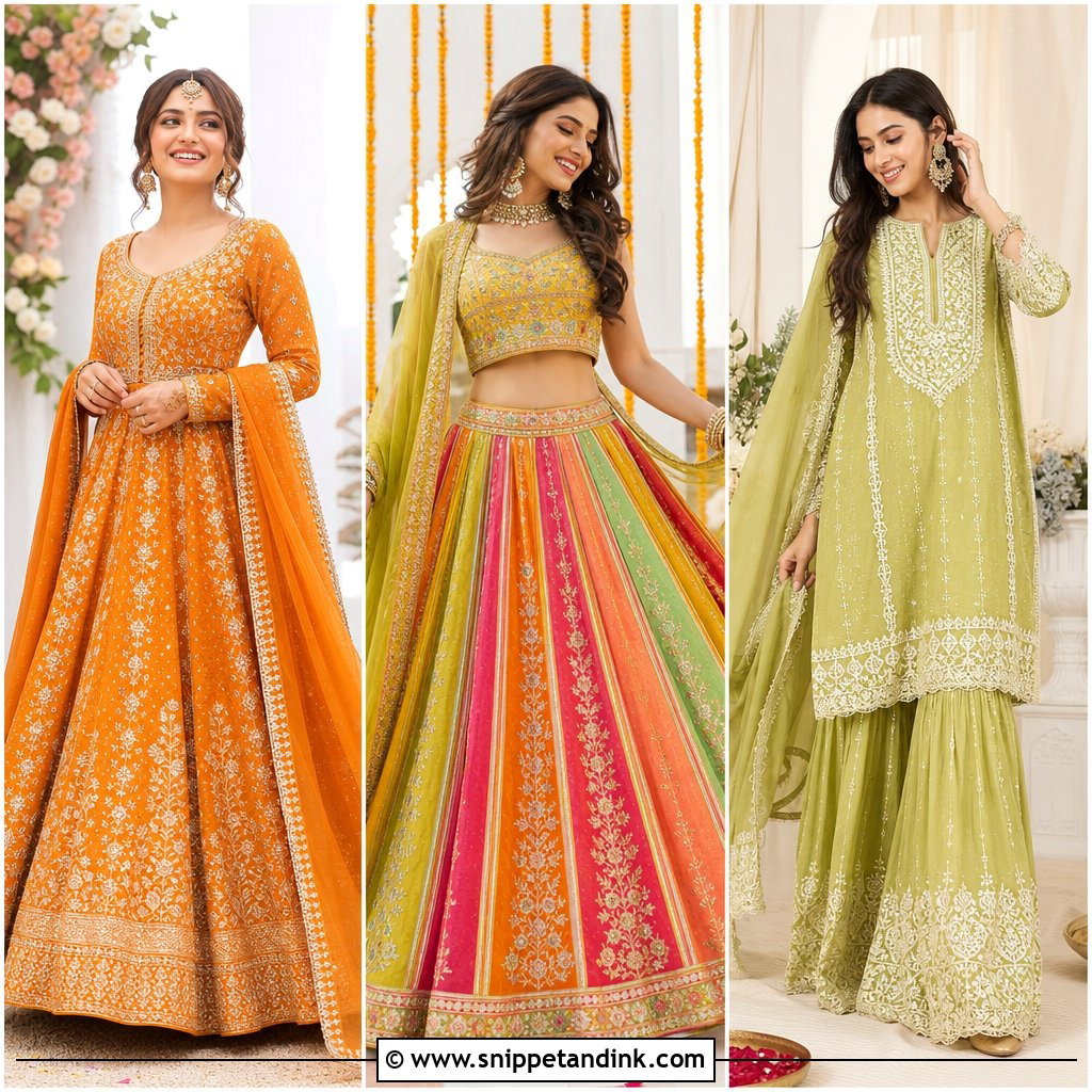 30 Mehndi Function Dress Outfit Ideas