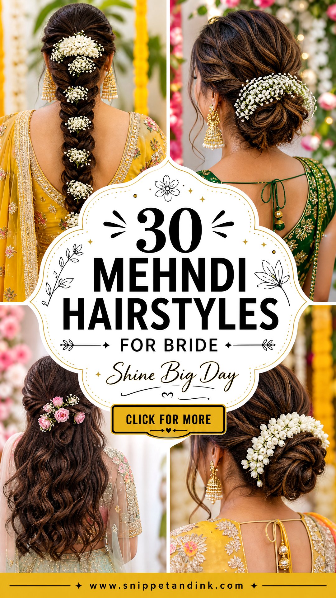 30 Mehndi Hairstyles for Bride to Shine on Her Big Day - 30 Mehndi Hairstyles for Bride to Shine on Her Big Day