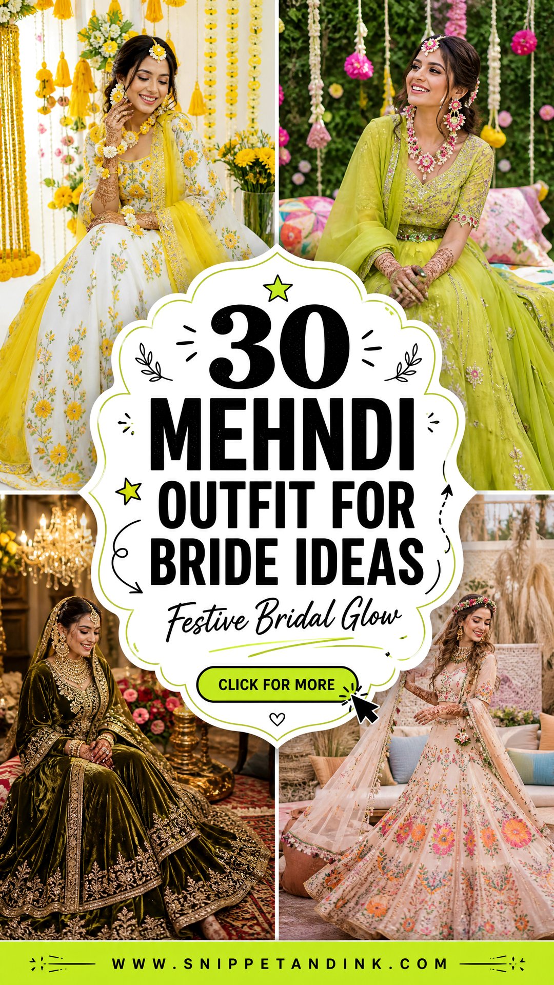 30 Mehndi Outfit for Bride Ideas for a Festive Glow - 30 Mehndi Outfit for Bride Ideas for a Festive Glow