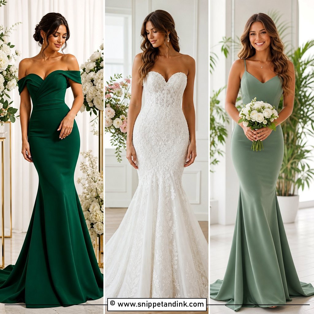 30 Mermaid Dresses for Glamorous Wedding Guest Style Today