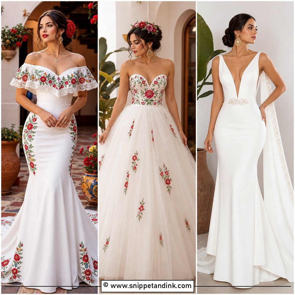 30 Mexican Wedding Dress Ideas for Vibrant Bridal Style