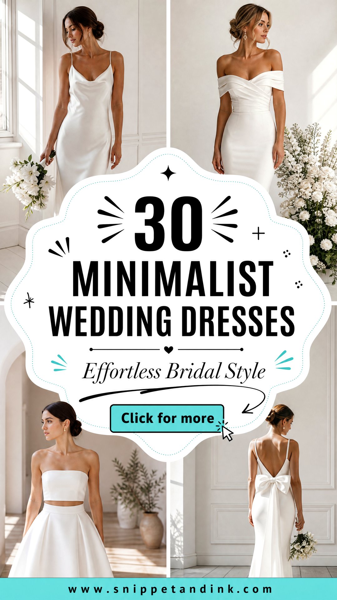 30 Minimalist Wedding Dresses for Effortless Bridal Style - 30 Minimalist Wedding Dresses for Effortless Bridal Style