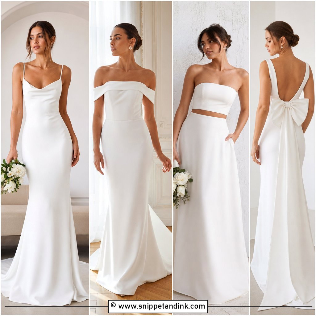 30 Minimalist Wedding Dresses for Effortless Bridal Style
