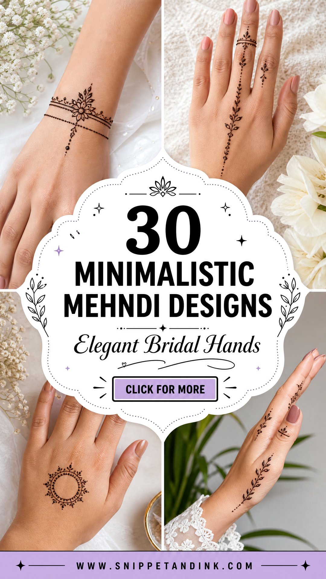 30 Minimalistic Mehndi Designs for Elegant Bridal Style - 30 Minimalistic Mehndi Designs for Elegant Bridal Style