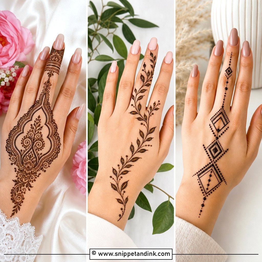 30 Modern Minimal Back Hand Mehndi Designs for Brides