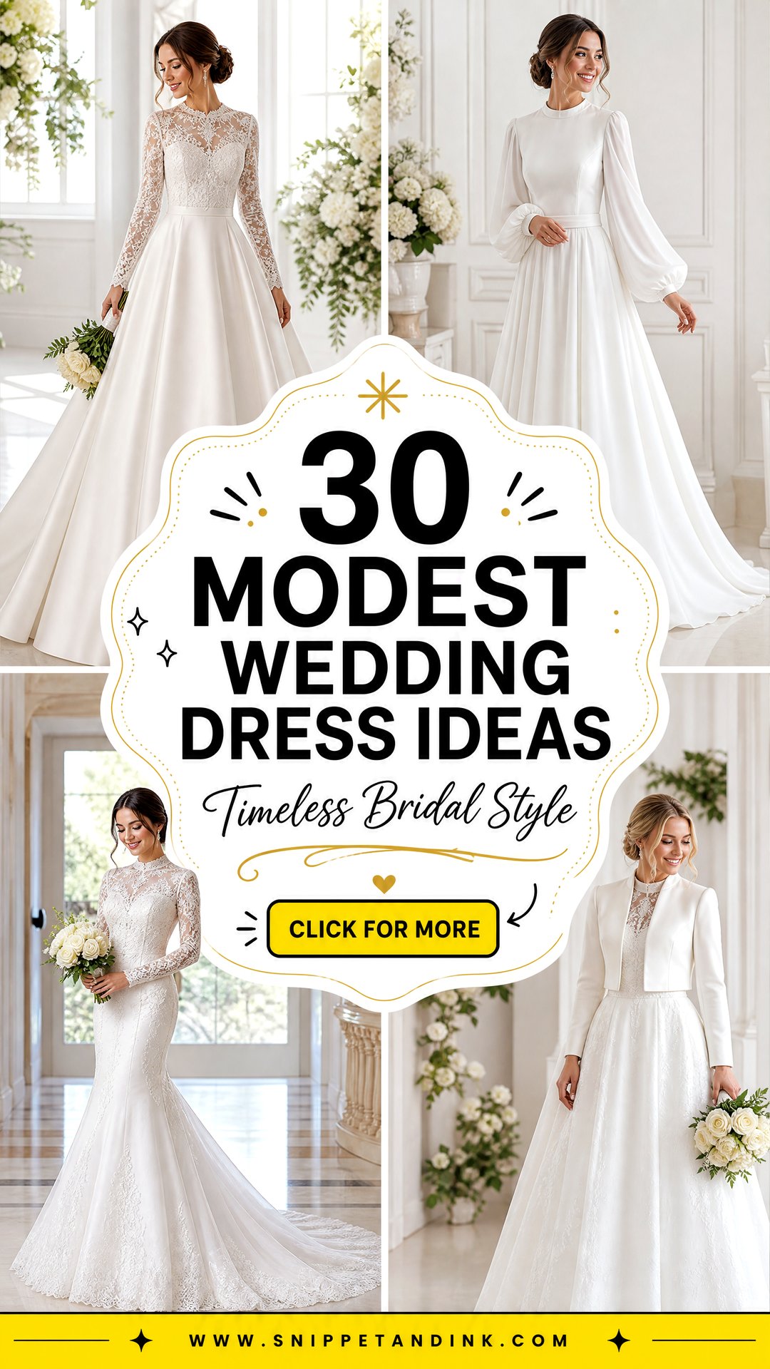 30 Modest Wedding Dress Ideas for Timeless Bridal Style - 30 Modest Wedding Dress Ideas for Timeless Bridal Style