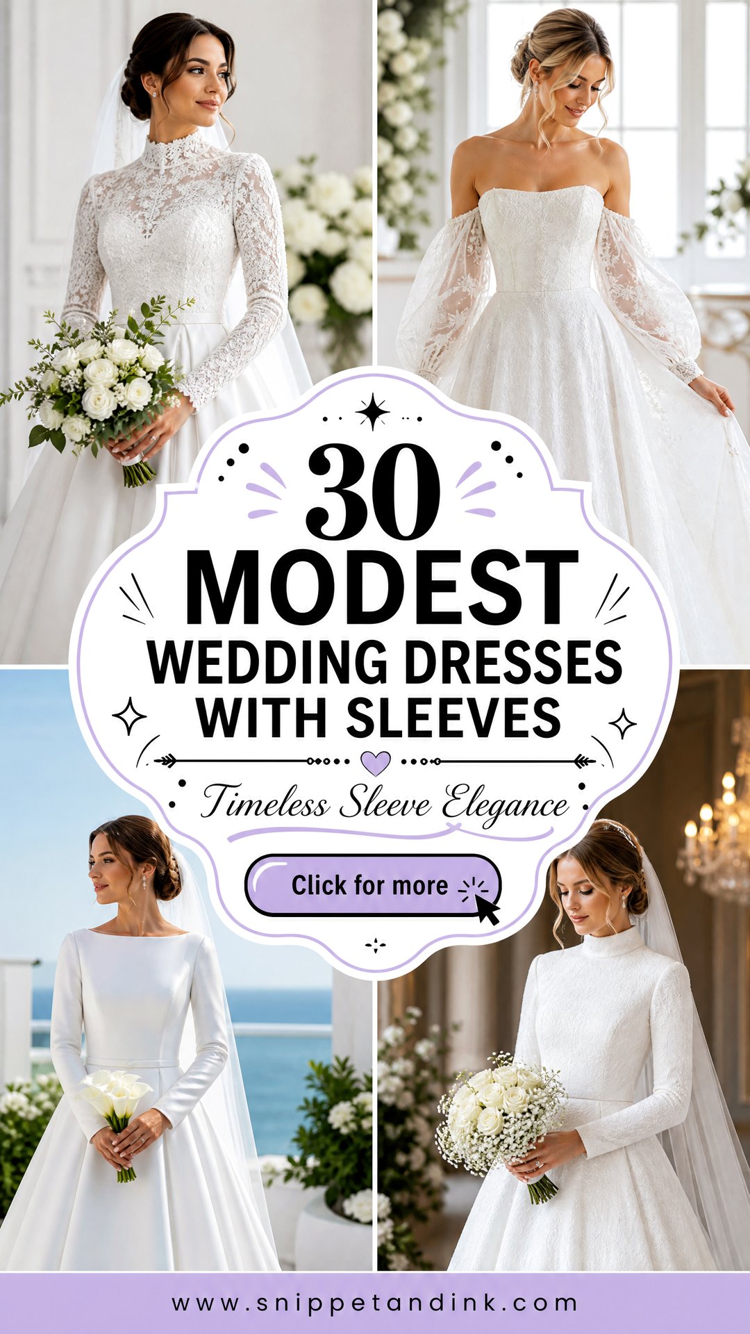 30 Modest Wedding Dresses with Sleeves for Timeless Brides - 30 Modest Wedding Dresses with Sleeves for Timeless Brides