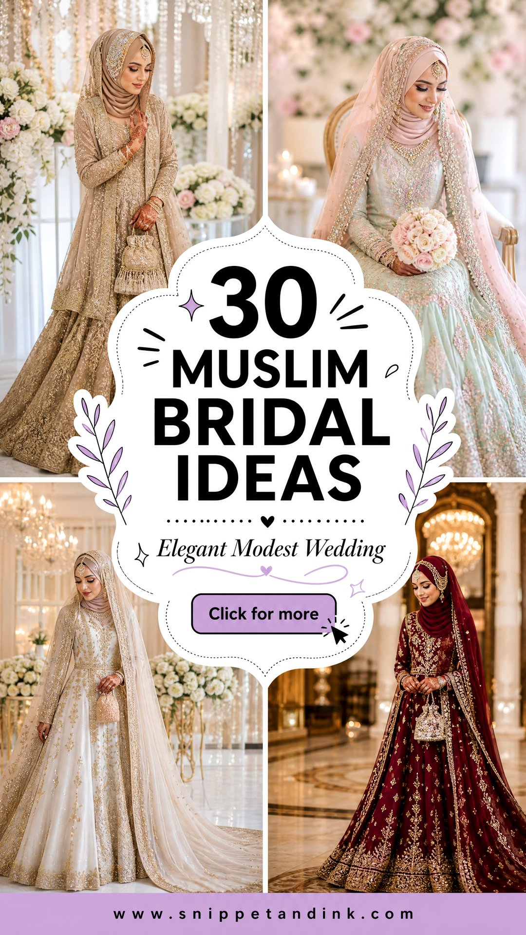 30 Muslim Bridal Ideas for Elegant Modest Wedding Style - 30 Muslim Bridal Ideas for Elegant Modest Wedding Style