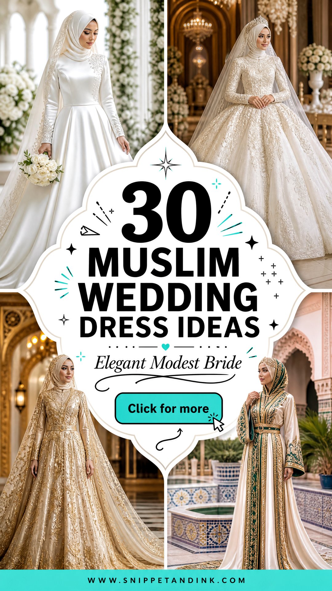 30 Muslim Wedding Dress Ideas for Elegant Modest Brides - 30 Muslim Wedding Dress Ideas for Elegant Modest Brides