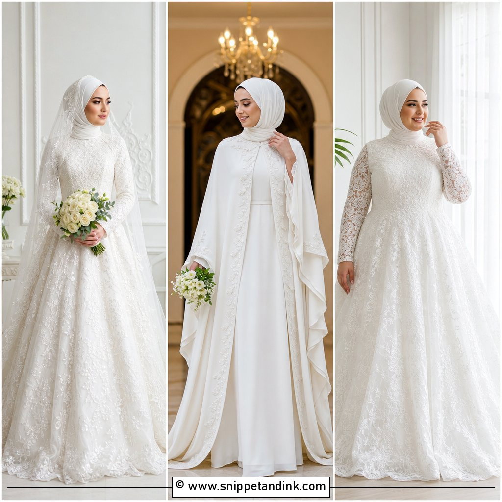 30 Muslim Wedding Dresses for Elegant Modest Bridal Style