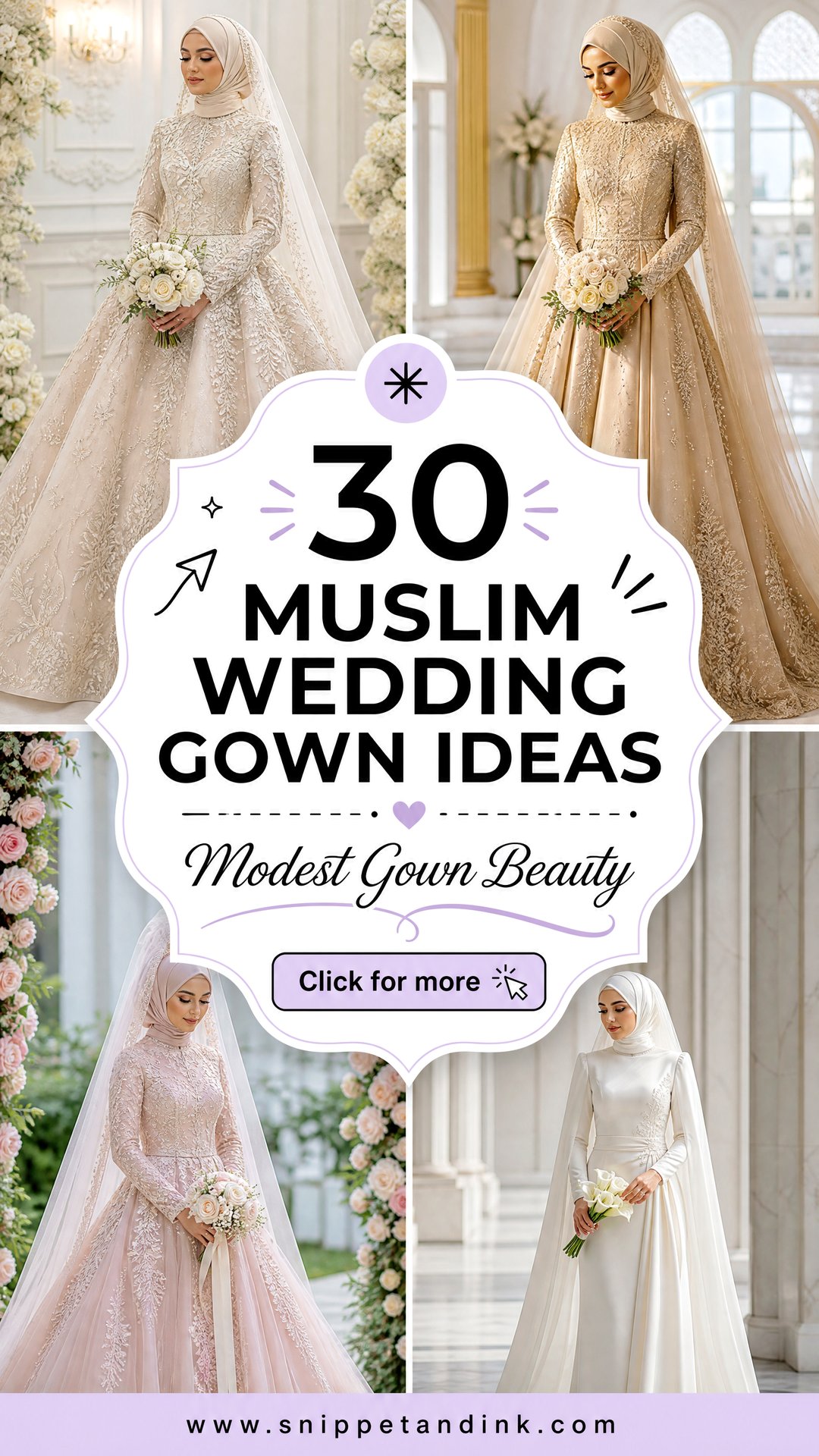 30 Muslim Wedding Gown Ideas for Elegant Modest Brides - 30 Muslim Wedding Gown Ideas for Elegant Modest Brides