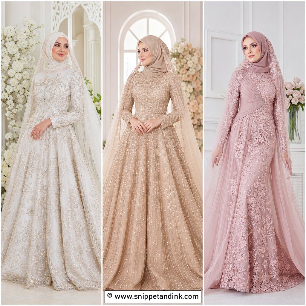 30 Muslim Wedding Gown Ideas for Elegant Modest Brides