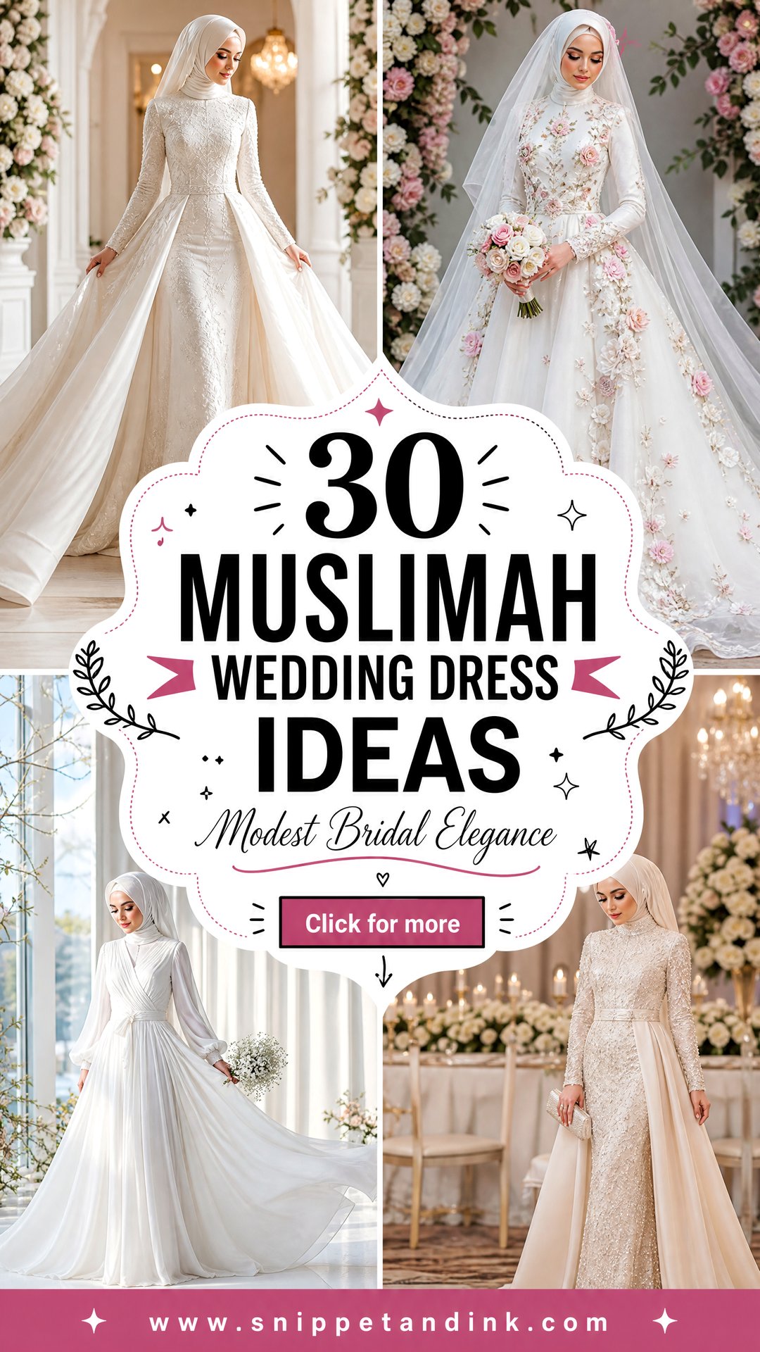 30 Muslimah Wedding Dress Ideas for Modest Bridal Elegance - 30 Muslimah Wedding Dress Ideas for Modest Bridal Elegance