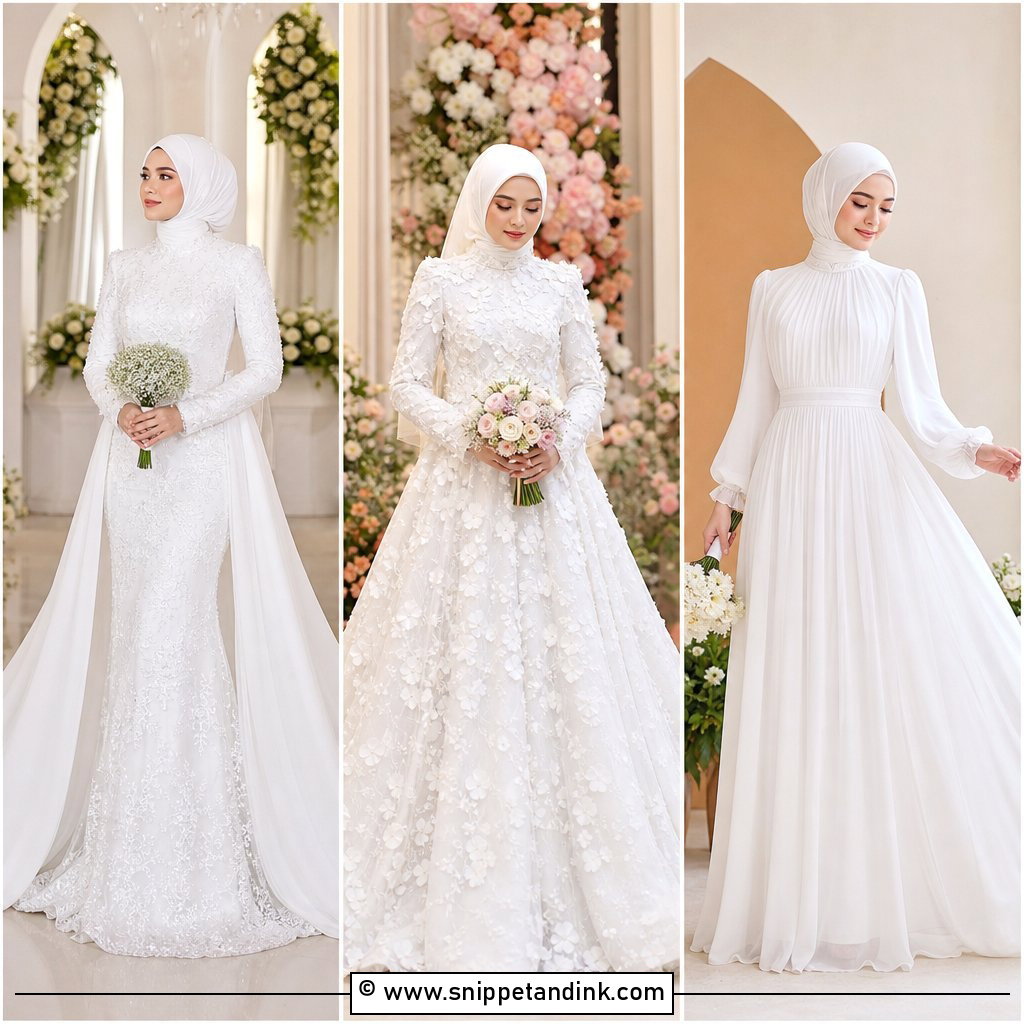 30 Muslimah Wedding Dress Ideas for Modest Bridal Elegance