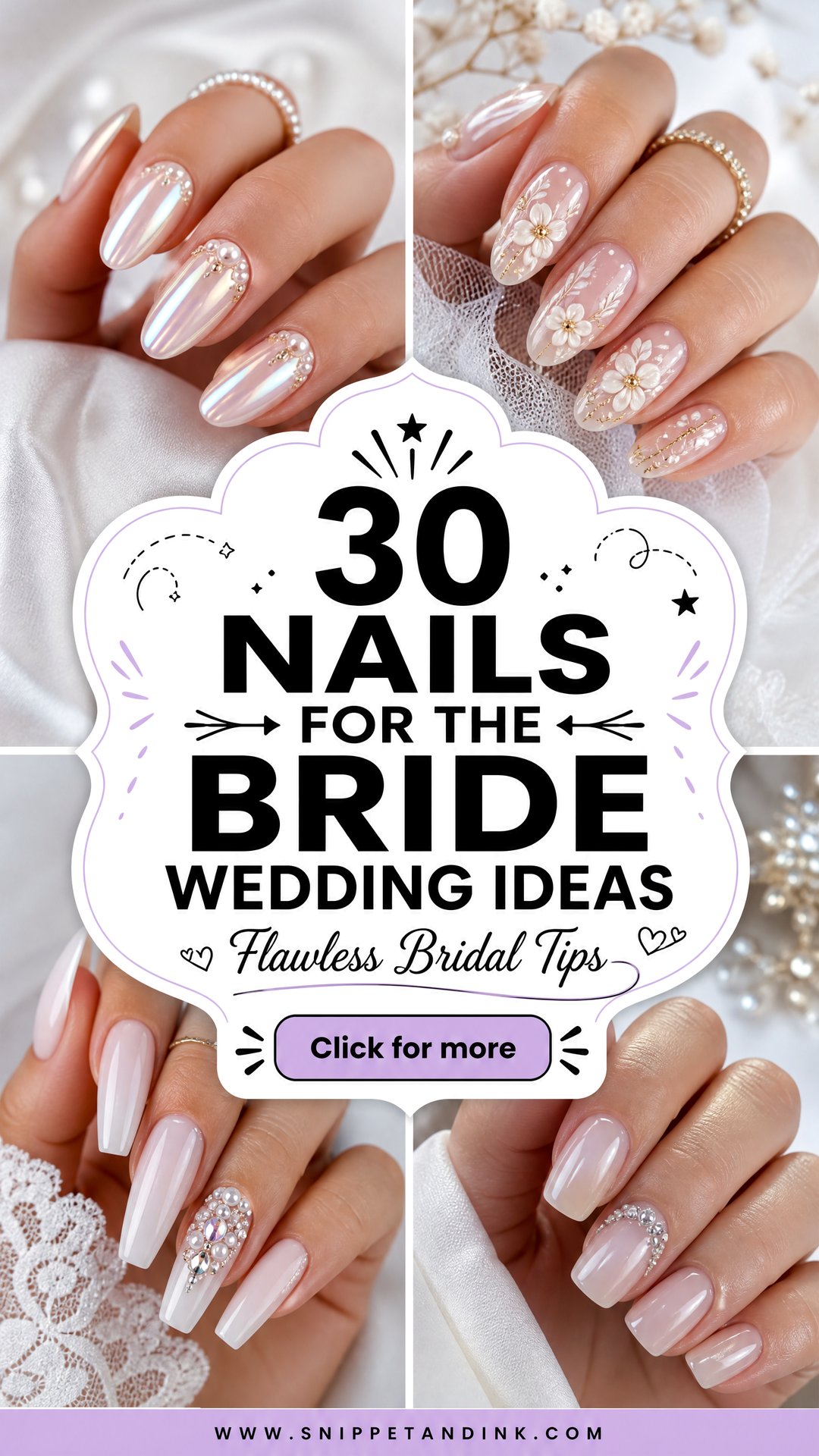 30 Nails for the Bride Wedding Ideas for a Flawless Look - 30 Nails for the Bride Wedding Ideas for a Flawless Look