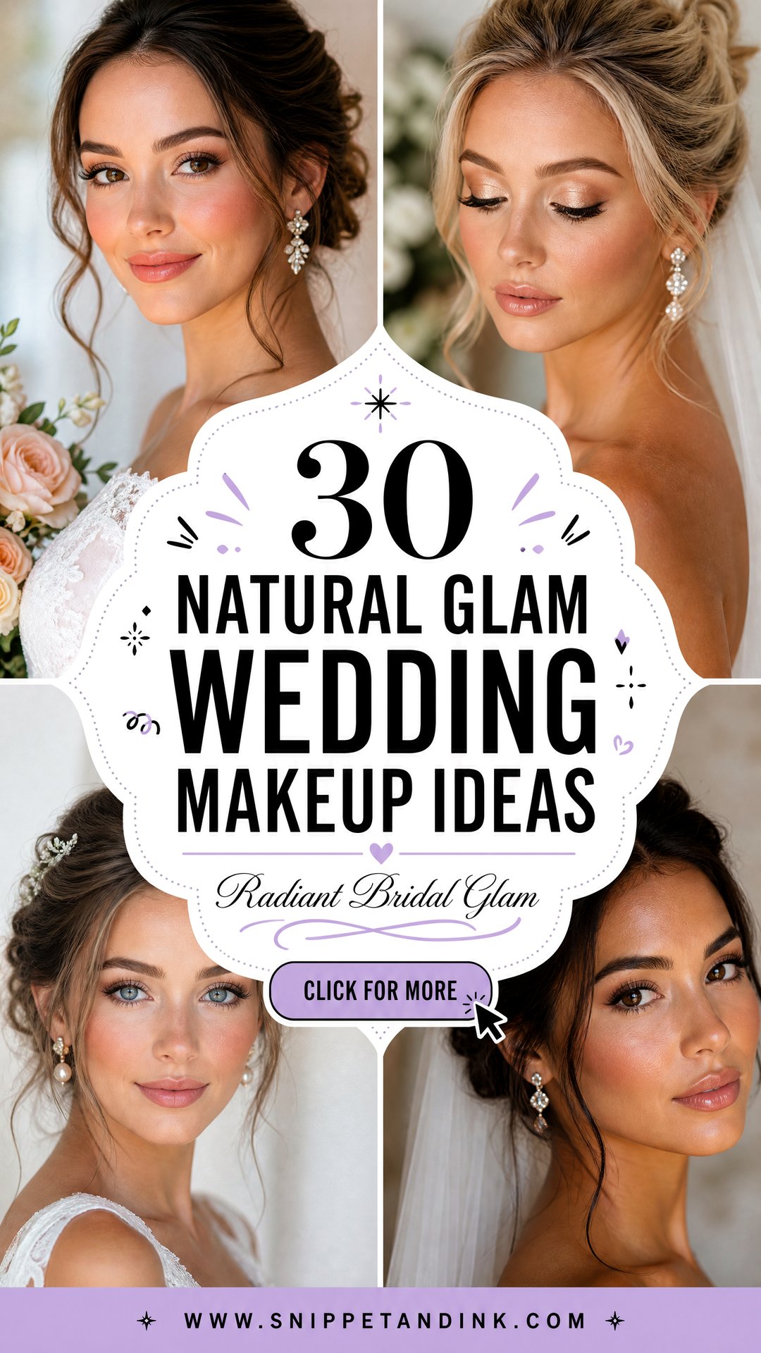30 Natural Glam Wedding Makeup Ideas for Radiant Brides - 30 Natural Glam Wedding Makeup Ideas for Radiant Brides