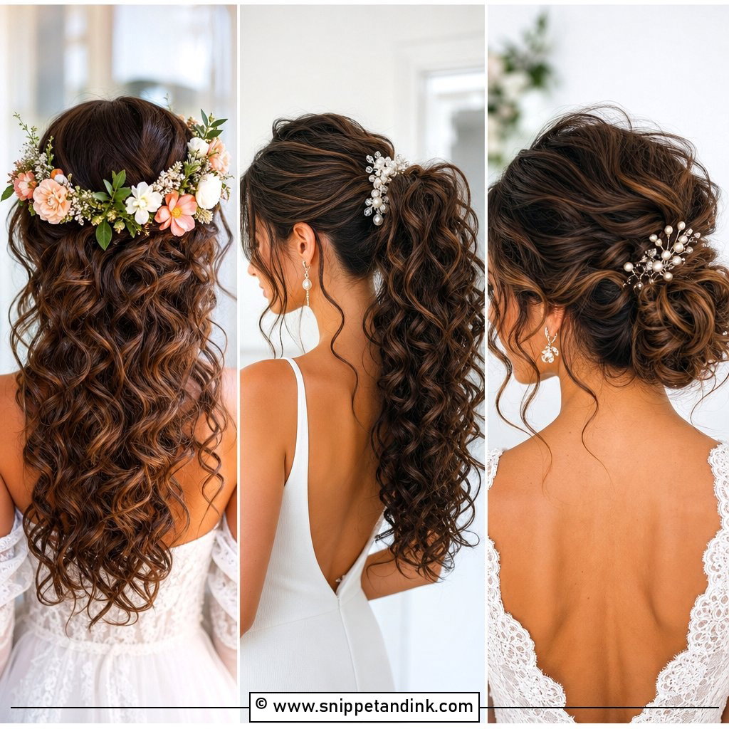 30 Naturally Curly Bridal Hair Ideas for Dreamy Wedding Curls
