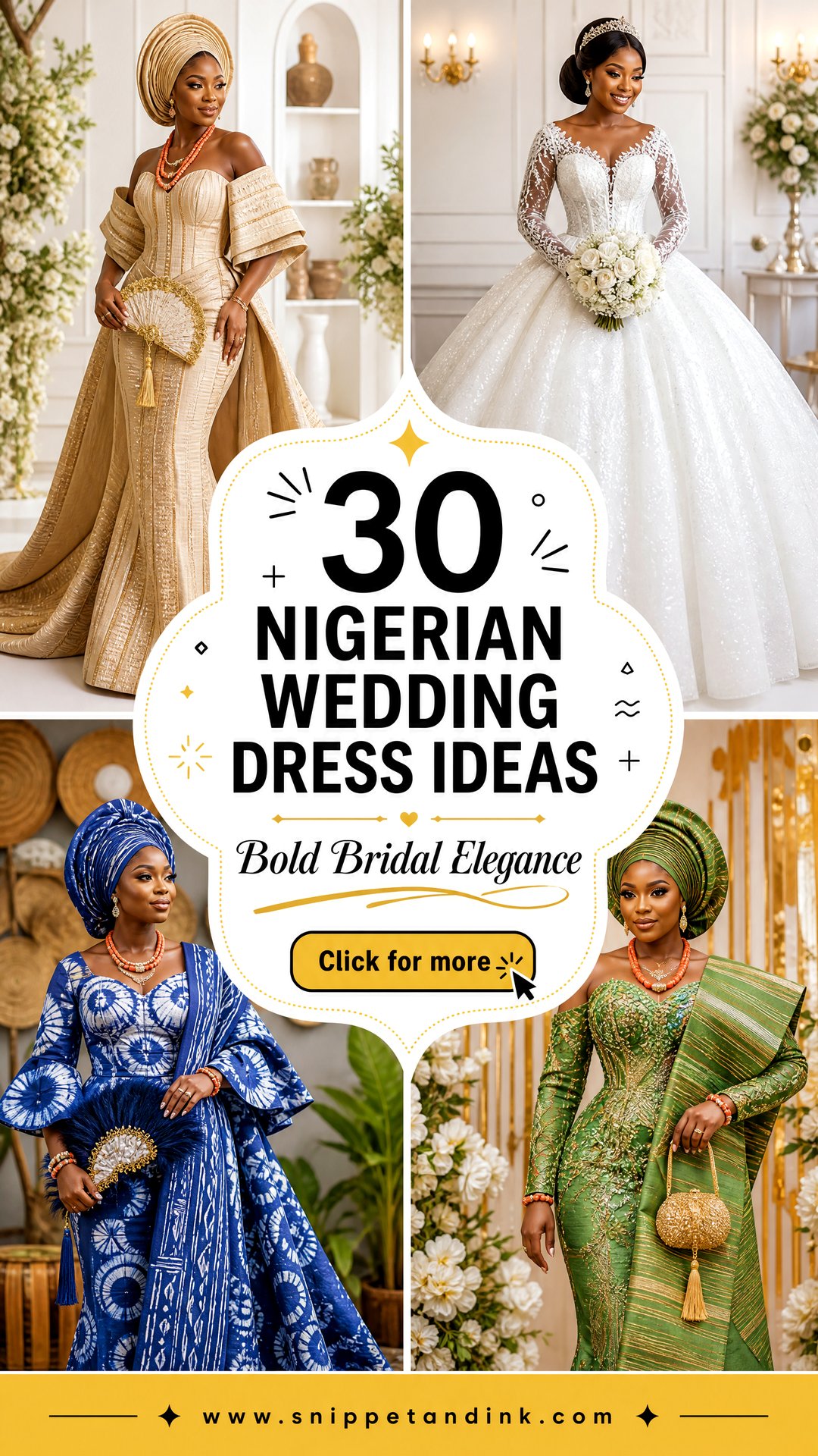 30 Nigerian Wedding Dress Ideas for Bold Bridal Elegance - 30 Nigerian Wedding Dress Ideas for Bold Bridal Elegance