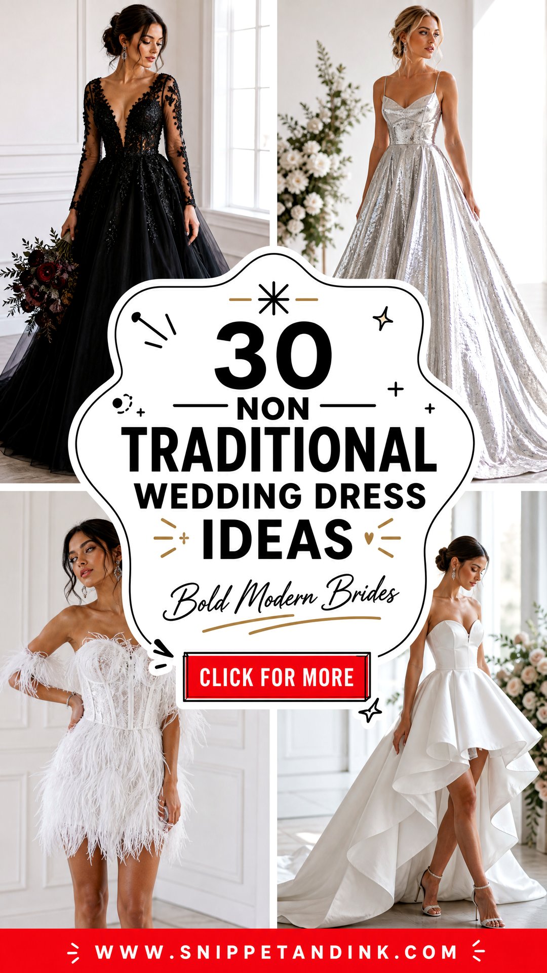 30 Non Traditional Wedding Dress Ideas for Bold Modern Brides - 30 Non Traditional Wedding Dress Ideas for Bold Modern Brides