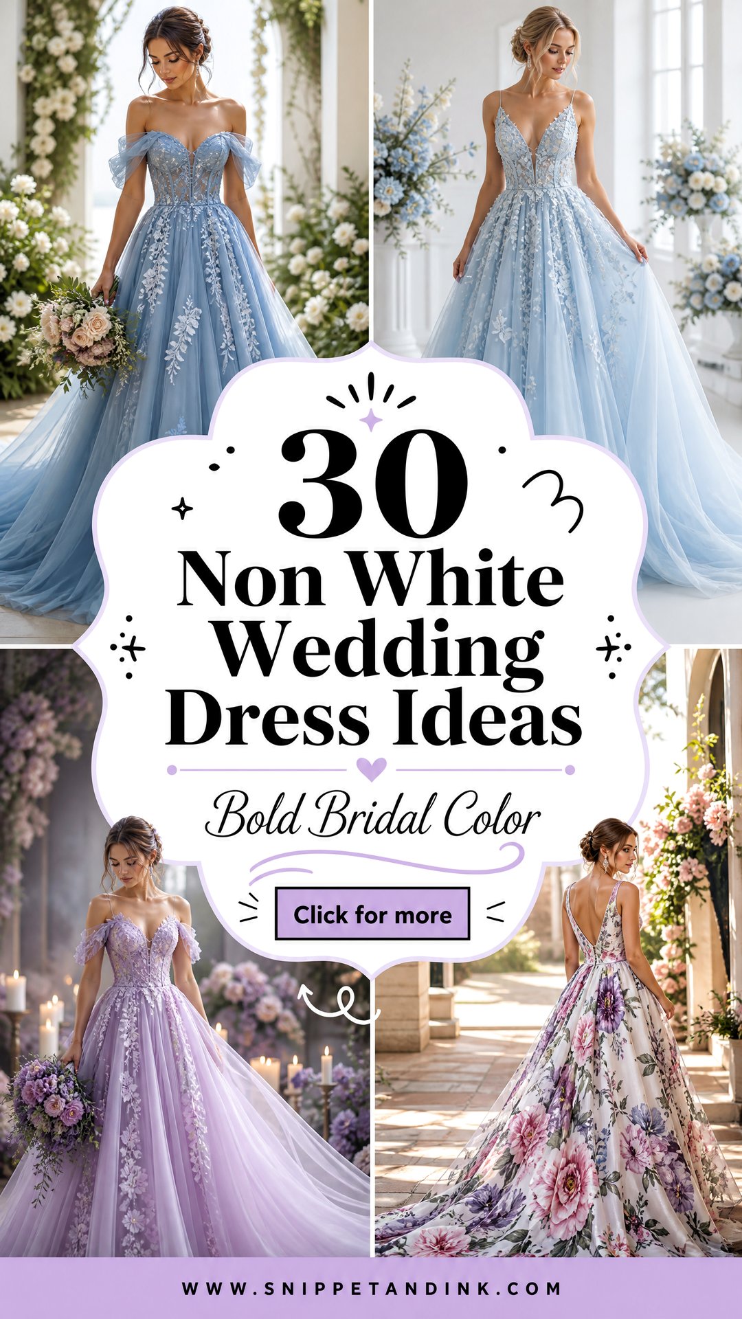 30 Non White Wedding Dress Ideas for Bold Modern Brides - 30 Non White Wedding Dress Ideas for Bold Modern Brides