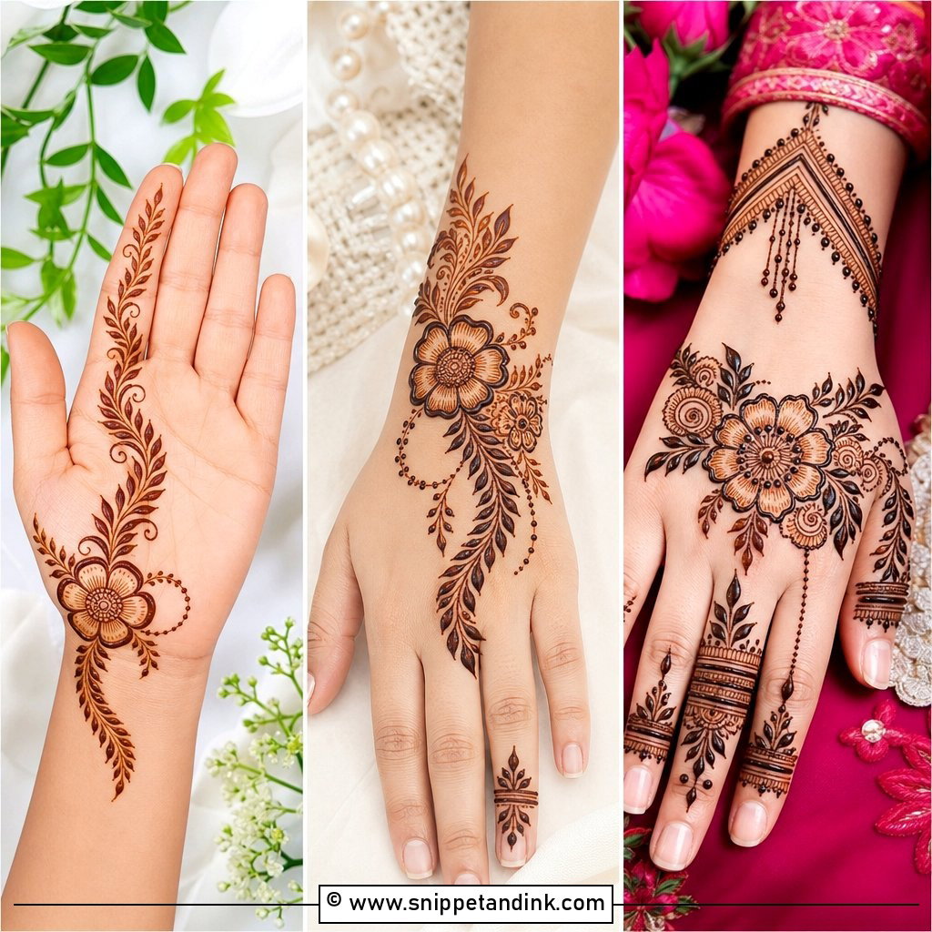 30 Normal Mehndi Design Ideas for Simple Everyday Elegance