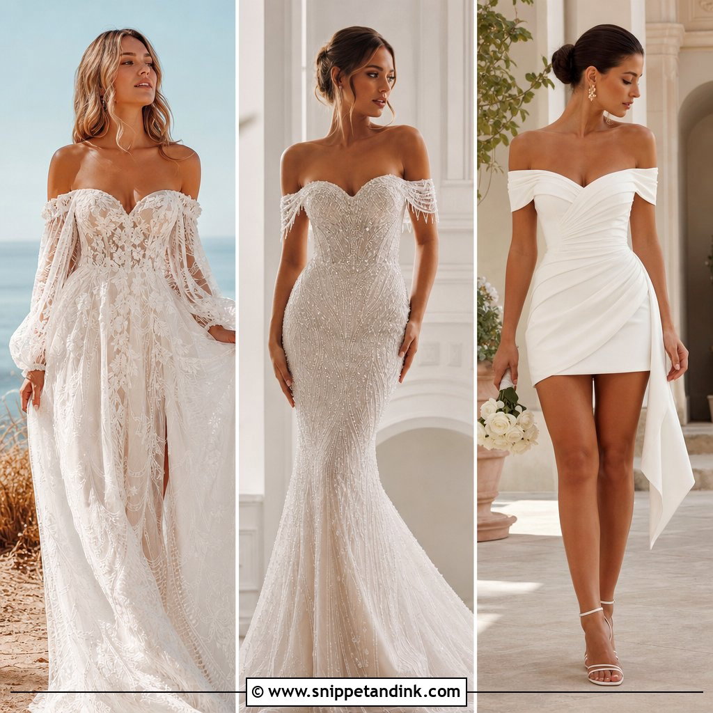 30 Off the Shoulder Wedding Dresses