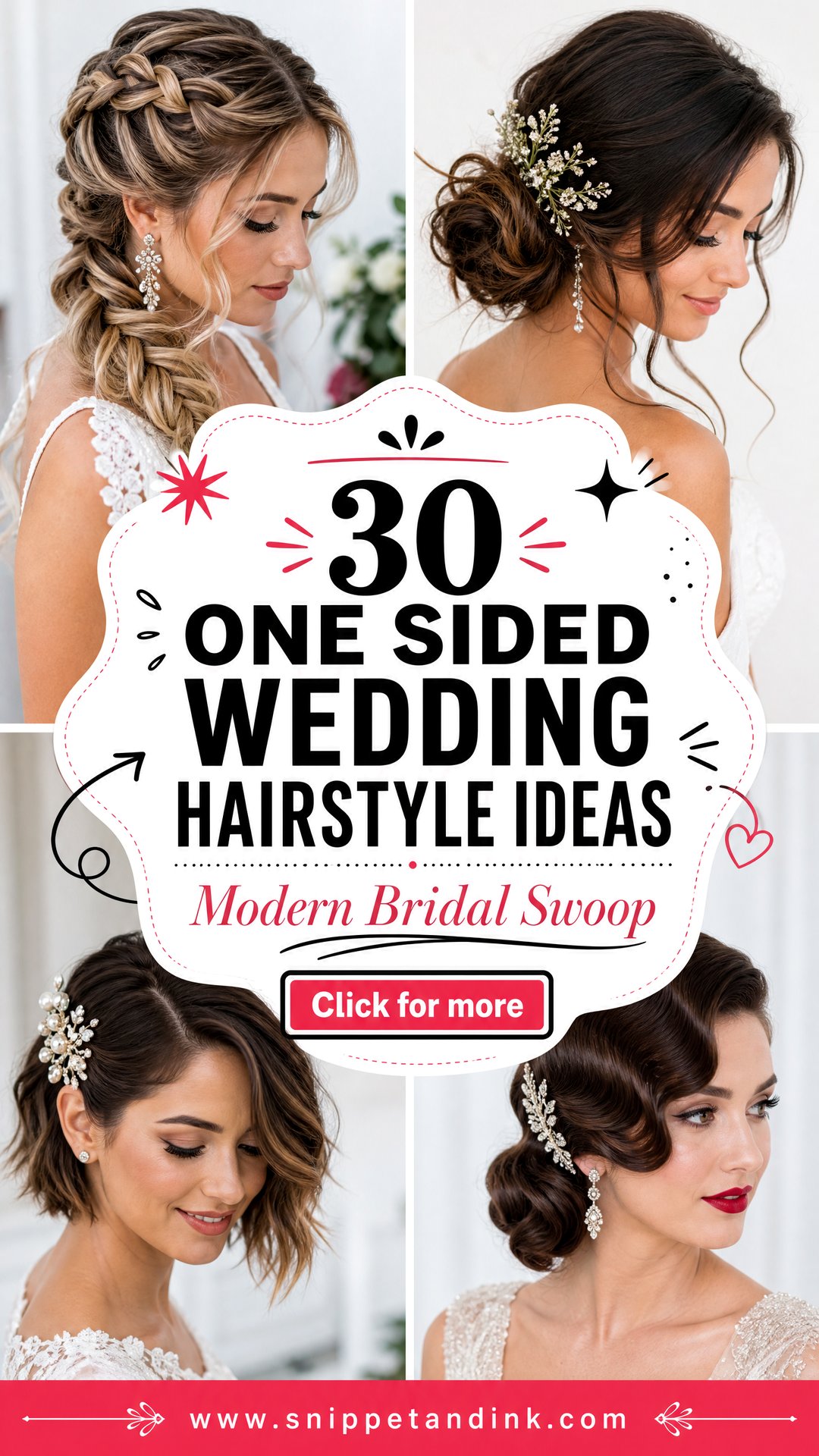 30 One Sided Wedding Hairstyle Ideas for Modern Brides - 30 One Sided Wedding Hairstyle Ideas for Modern Brides