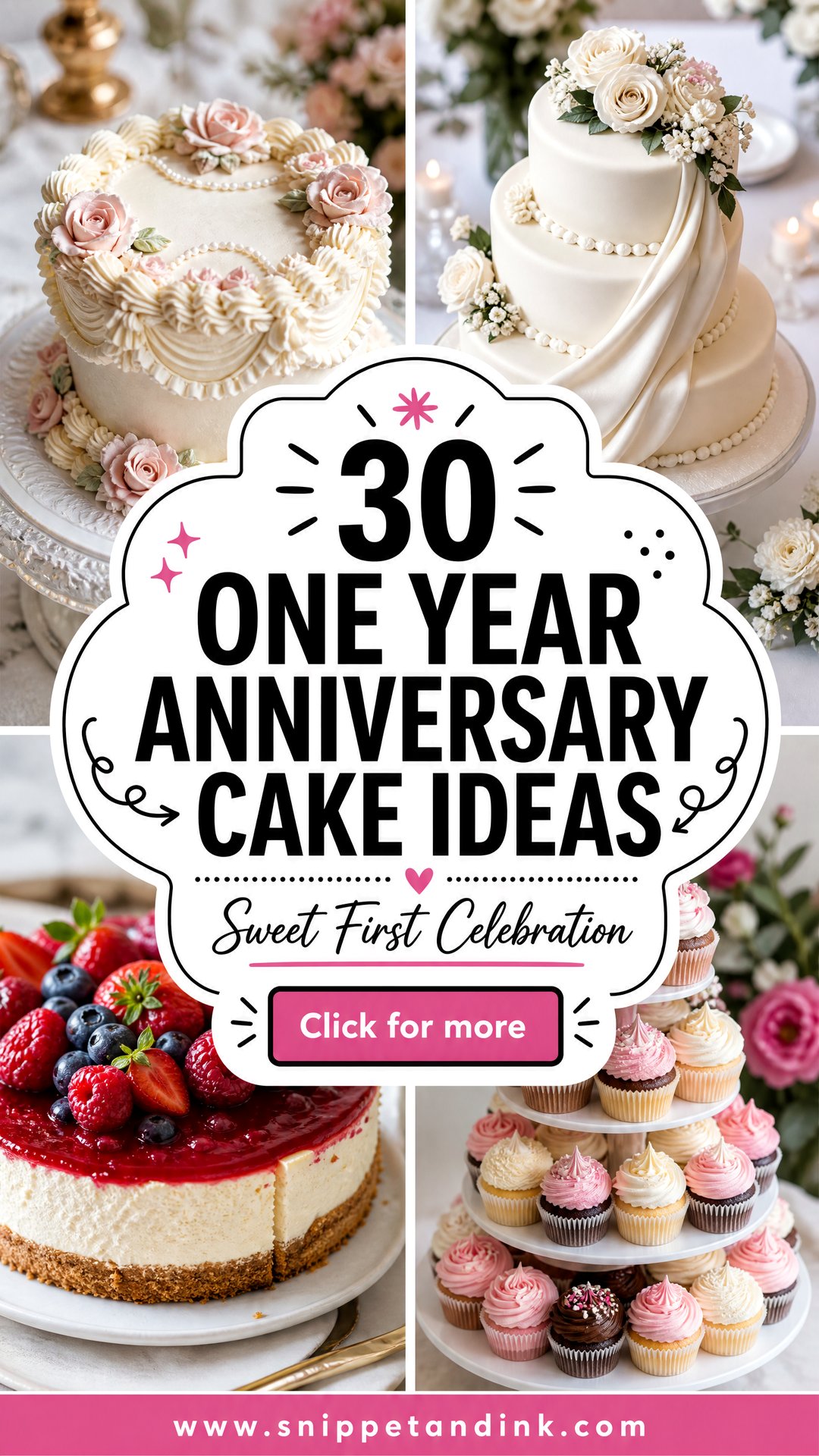 30 One Year Anniversary Cake Ideas for Sweet Celebrations - 30 One Year Anniversary Cake Ideas for Sweet Celebrations