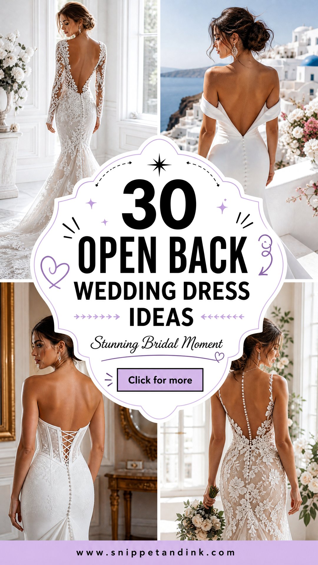 30 Open Back Wedding Dress Ideas for a Stunning Bridal Moment - 30 Open Back Wedding Dress Ideas for a Stunning Bridal Moment