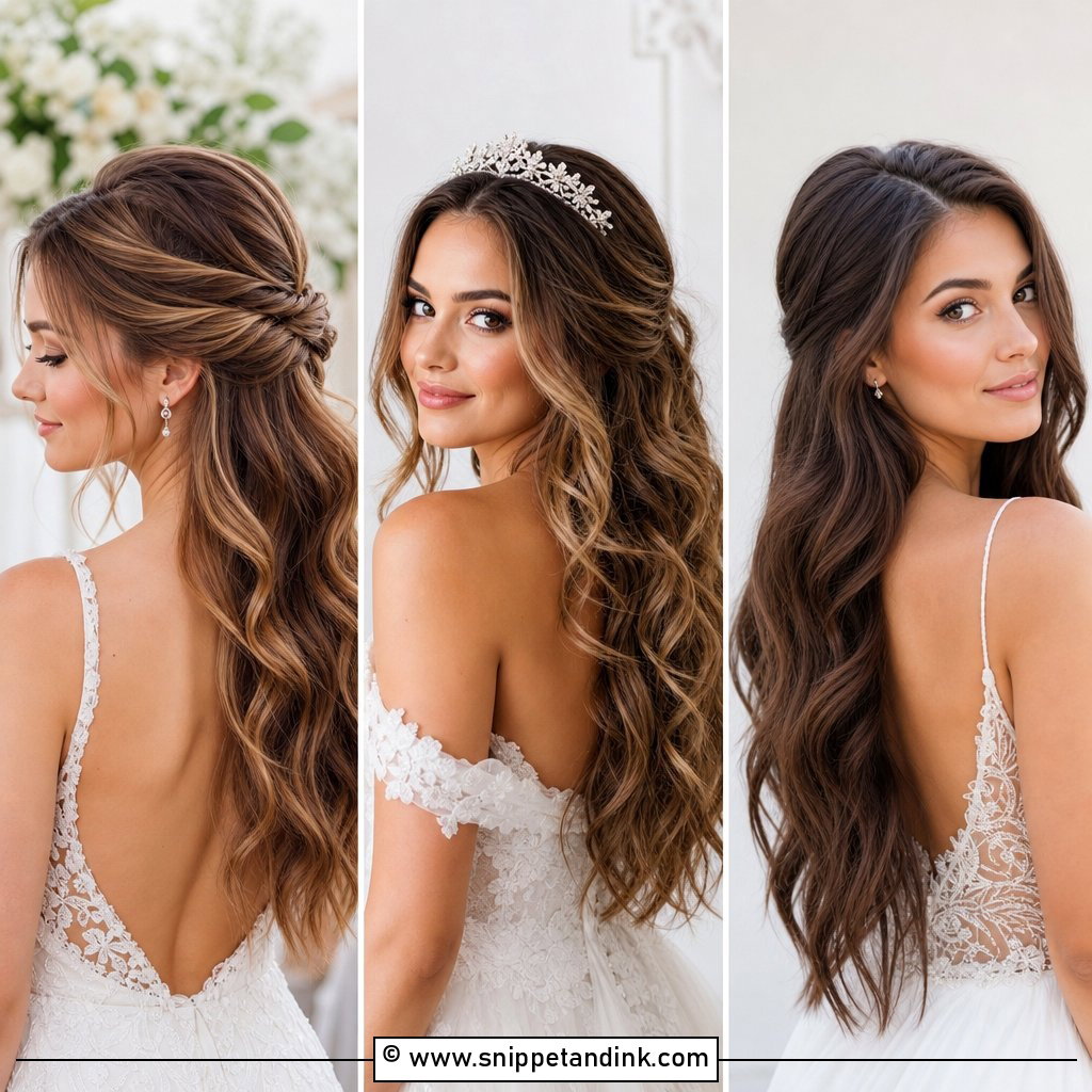 30 Open Hair Wedding Hairstyles for Romantic Bridal Looks