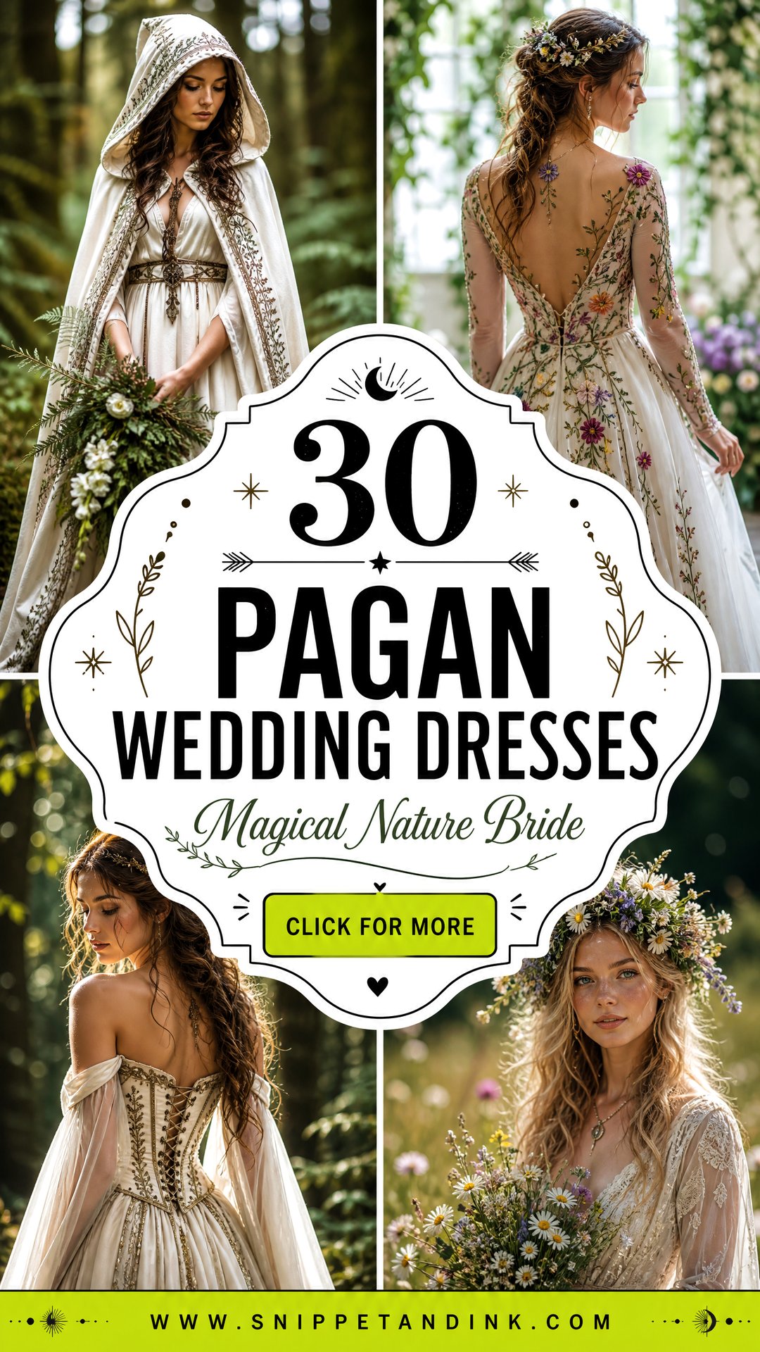 30 Pagan Wedding Dresses for Magical Nature-Loving Brides - 30 Pagan Wedding Dresses for Magical Nature-Loving Brides
