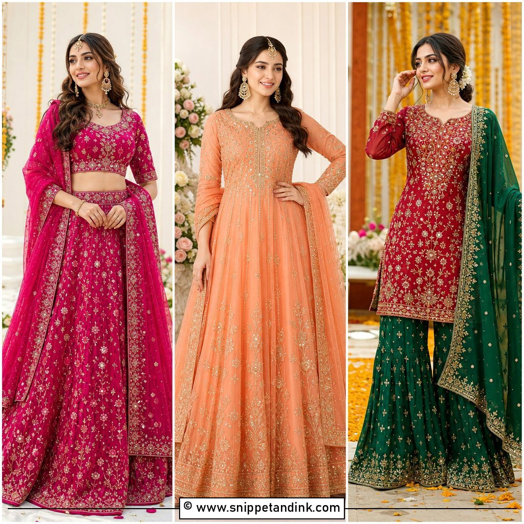 30 Pakistani Mehndi Dresses for Colorful Bridal Inspiration