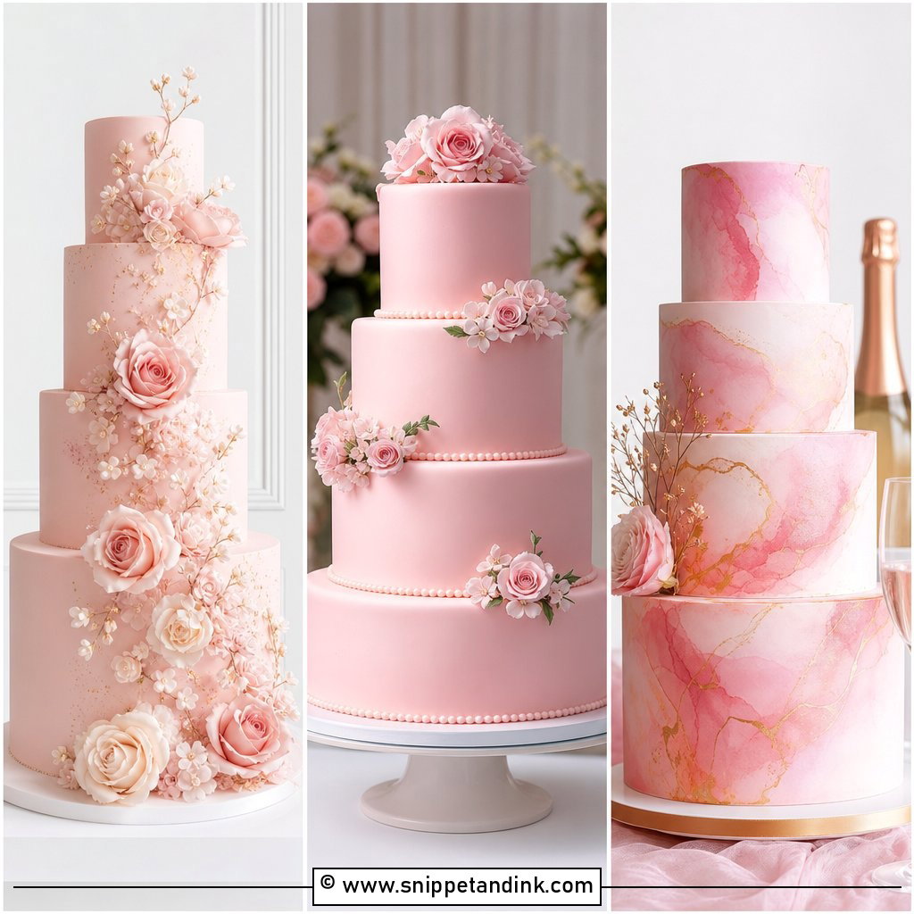 30 Pink Cakes for Wedding Receptions With Dreamy Charm
