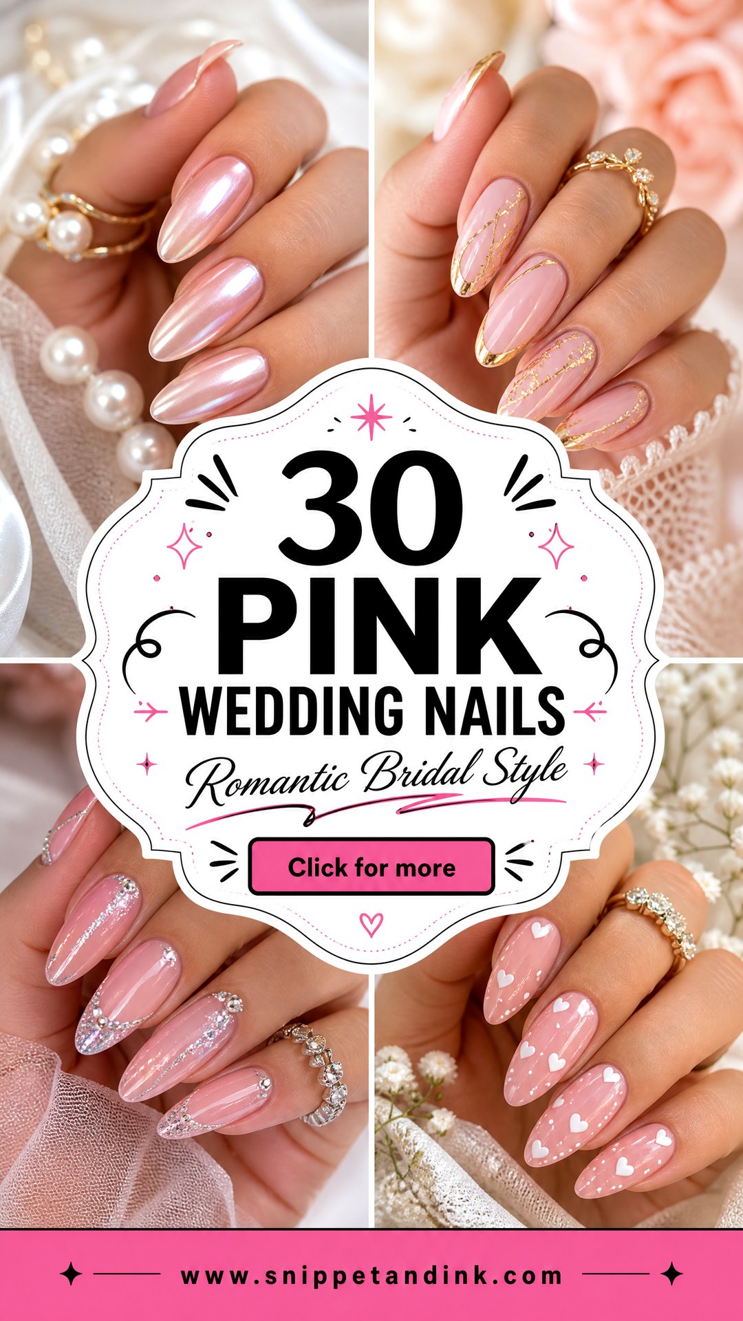 30 Pink Wedding Nails for Romantic Bridal Style This Season - 30 Pink Wedding Nails for Romantic Bridal Style This Season