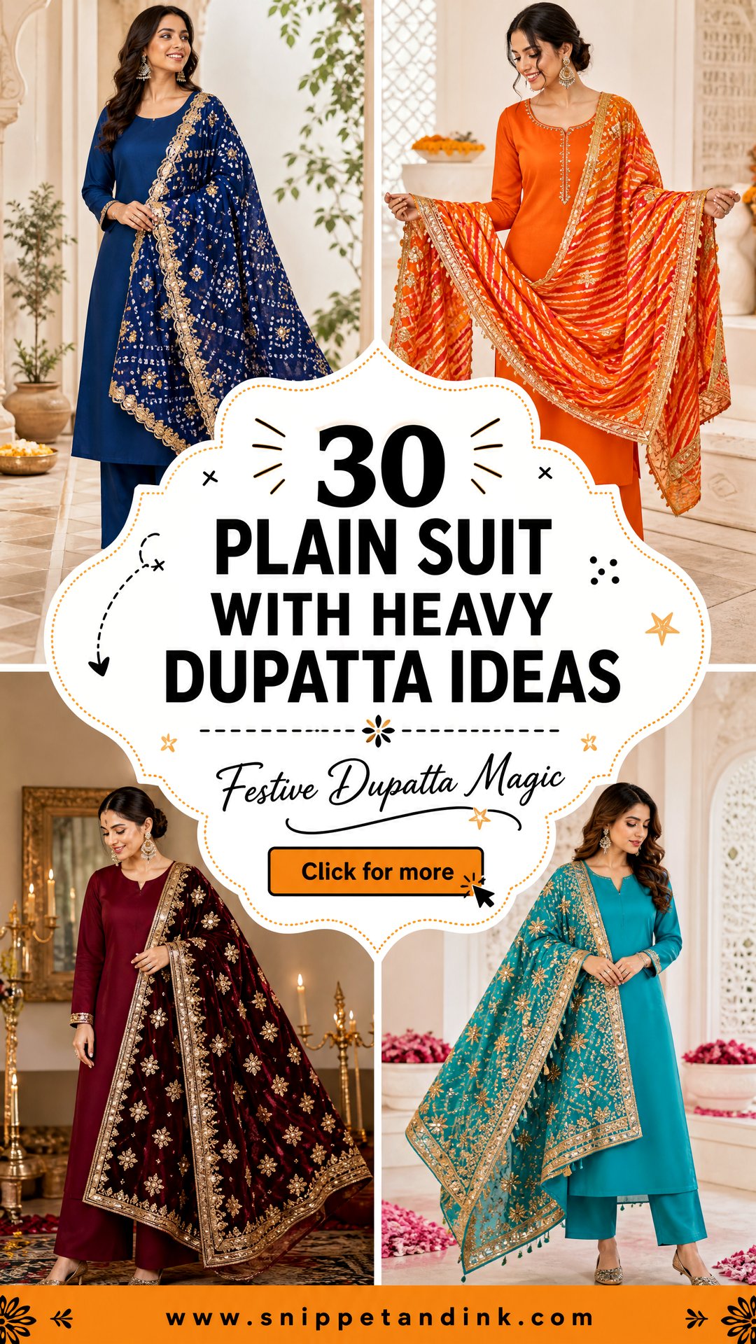30 Plain Suit with Heavy Dupatta Ideas for Festive Elegance - 30 Plain Suit with Heavy Dupatta Ideas for Festive Elegance