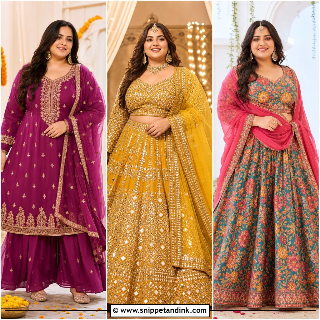 30 Plus Size Indian Outfits for Wedding