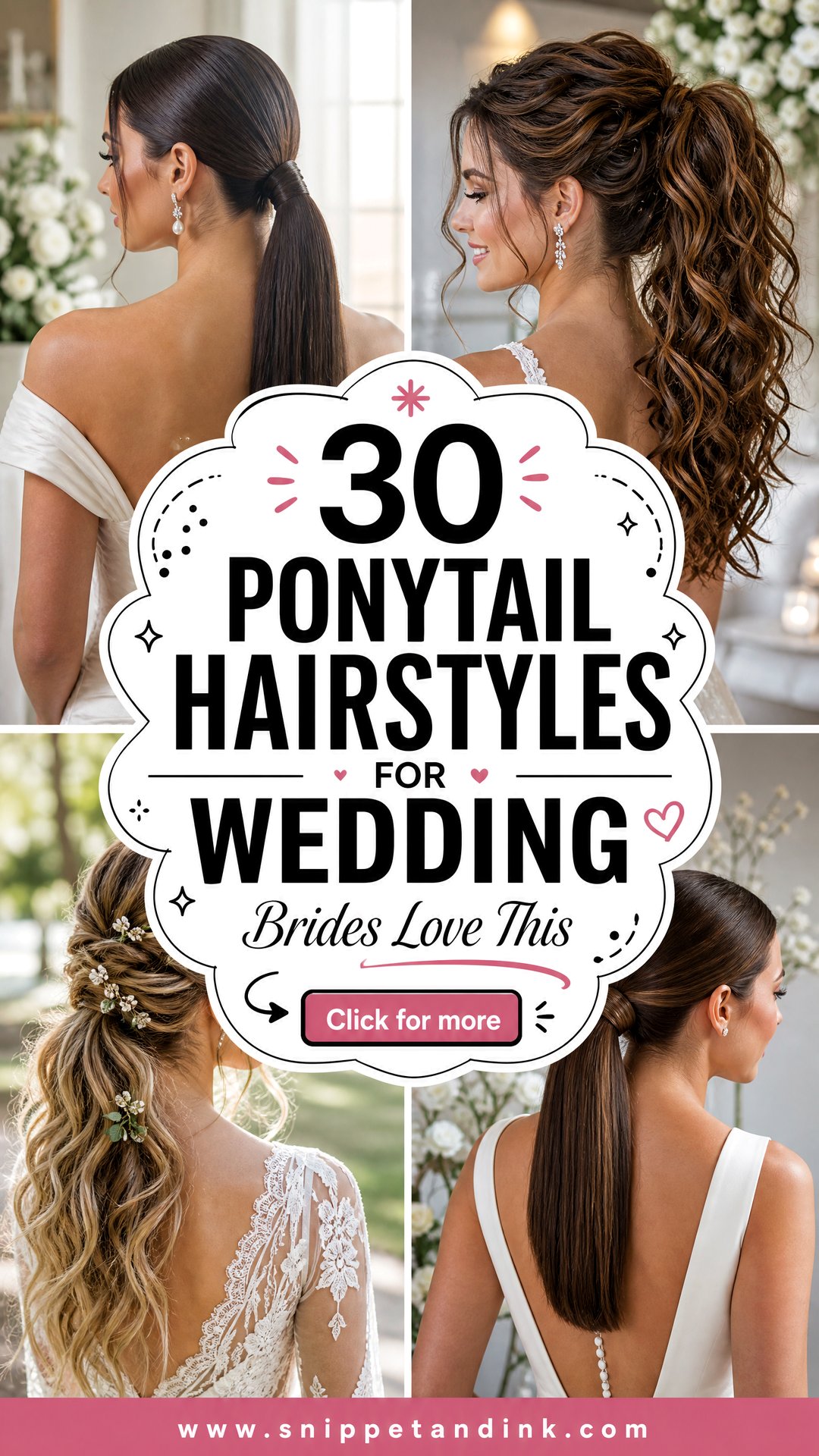 30 Ponytail Hairstyles for Wedding Looks Brides Love - 30 Ponytail Hairstyles for Wedding Looks Brides Love