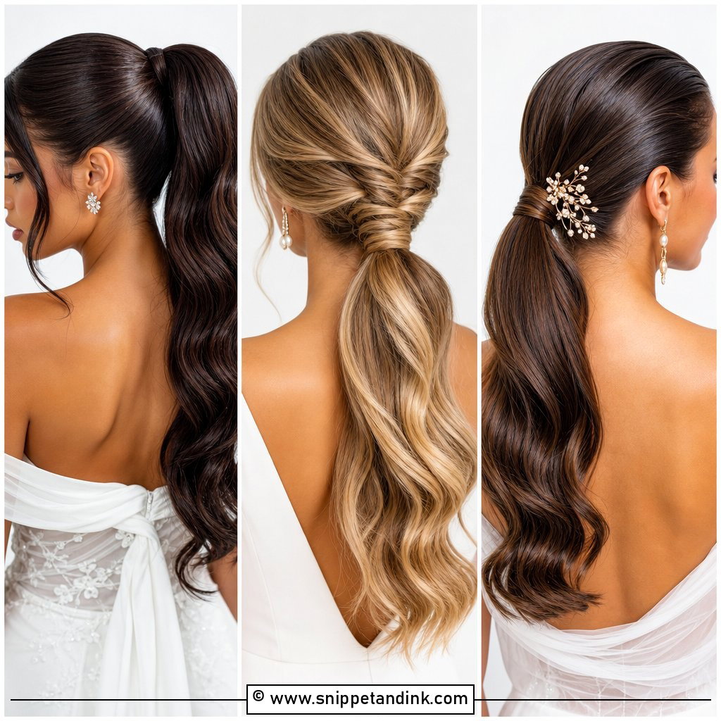30 Ponytail Wedding Hairstyles for Chic Modern Brides